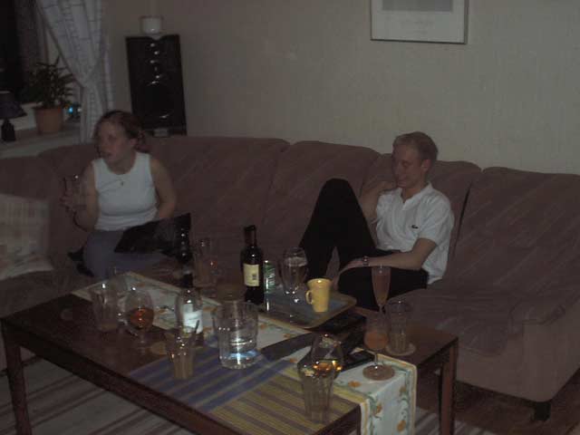 Påskmiddag hos Daniel och Jenny 2001